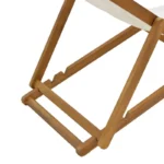 Σεζλόνγκ Franclow ξύλο ακακίας φυσικό-πανί pvc λευκό - Image 3