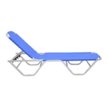 Ξαπλώστρα Dessie αλουμινίου στοιβαζόμενη textilene μπλε - Image 6