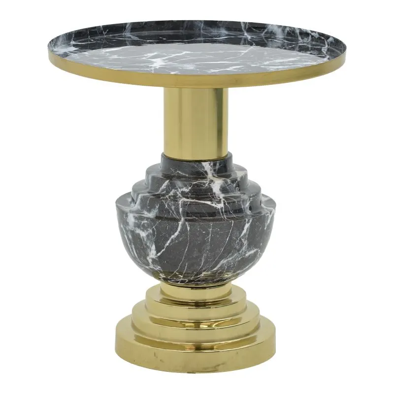 287-000005 Βοηθητικό τραπέζι Cogent μαύρο-χρυσό μέταλλο - Image 1