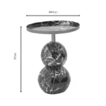 Βοηθητικό τραπέζι Dearest μαυρο μαρμάρου-χρυσό μέταλλο - Image 2