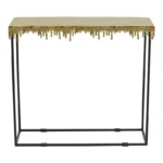 Κονσόλα Bulco χρυσό-μαύρο μέταλλο 80.5x28x72εκ - Image 3
