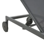 Ξαπλώστρα Mailo ανθρακί αλουμίνιο και textilene σε μαύρη απόχρωση - Image 4