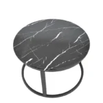 Τραπέζι σαλονιού Revelon σετ 2τεμ mdf σε απόχρωση μαύρο όψης μαρμάρου - Image 3