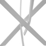 Τραπέζι Antoro γυαλί και μεταλλικά πόδια σε λευκή απόχρωση Φ100x75εκ - Image 5