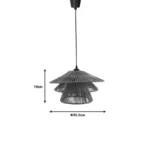 Φωτιστικό οροφής μονόφωτο Oakim Ε27 καφέ paper rope - Image 2