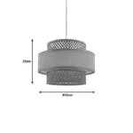 Φωτιστικό οροφής Certy Ε27 μπαμπού σε φυσική απόχρωση Φ32x25εκ - Image 2