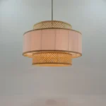 Φωτιστικό οροφής Certy Ε27 μπαμπού σε φυσική απόχρωση Φ50x33εκ - Image 3