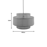 Φωτιστικό οροφής Certy Ε27 μπαμπού σε φυσική απόχρωση Φ50x33εκ - Image 2