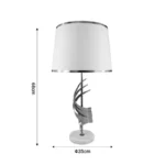 Επιτραπέζιο φωτιστικό Astral Ε27 χρυσό μέταλλο-λευκό ύφασμα - Image 3