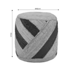 Σκαμπό Relous φυσικό-μαύρο 100% γιούτα Φ37x39εκ - Image 2