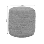 Σκαμπό Ovious μπεζ 100% γιούτα 40x40x40εκ - Image 2