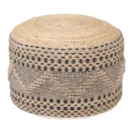 Σκαμπό-πουφ Βangku γιούτα-βαμβάκι σε φυσική απόχρωση