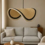 Φωτιστικό οροφής Hatchie φυσικό-μαύρο-λευκό ψάθα-μέταλλο - Image 2