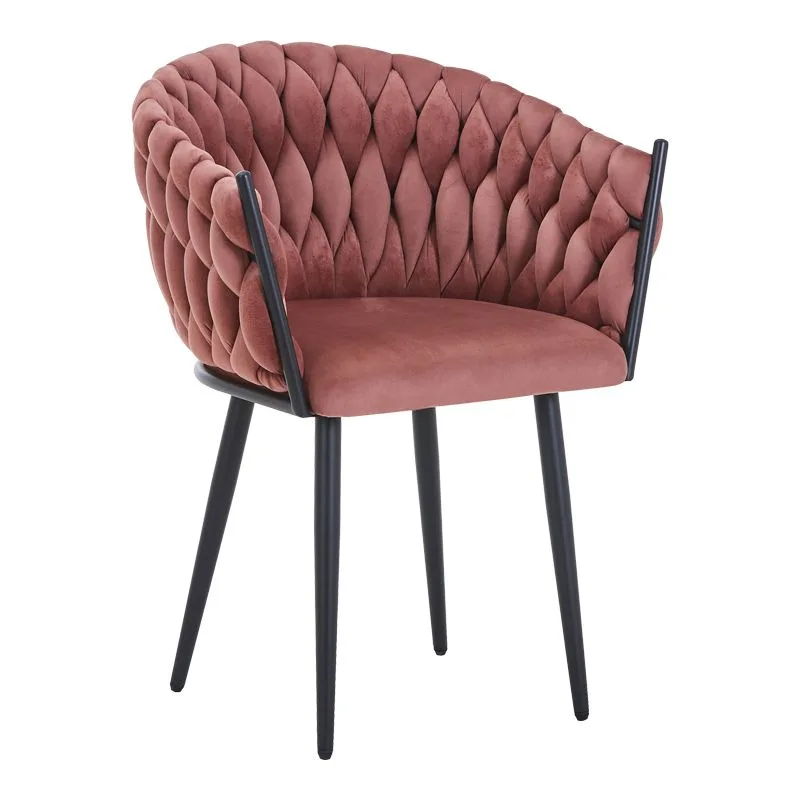 327-000067 Πολυθρόνα Vivian σάπιο μήλο βελούδο-πόδι μαύρο μέταλλο 61x55x80εκ - Image 1