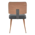 Καρέκλα Ubane μαύρο pu-πόδι καρυδί μέταλλο - Image 2