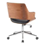 Καρέκλα γραφείου Setulo μαύρο pu-βάση χρωμίου - Image 6