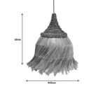 Φωτιστικό οροφής Arupade abaca ξύλο σε φυσικό χρώμα - Image 2