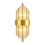 Φωτιστικό τοίχου-απλίκα Fenzy E14 μέταλλο χρυσό-λευκό