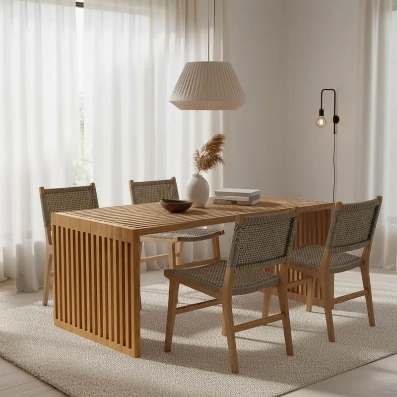 343-000025 Τραπέζι σαλονιού Marlin teak ξύλο σε φυσική απόχρωση - Image 1