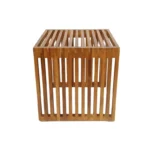 Βοηθητικό τραπέζι Saimon teak ξύλο σε φυσική απόχρωση - Image 6