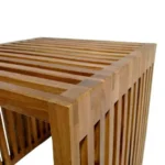 Βοηθητικό τραπέζι Saimon teak ξύλο σε φυσική απόχρωση - Image 4