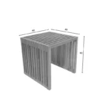 Βοηθητικό τραπέζι Saimon teak ξύλο σε φυσική απόχρωση - Image 2