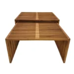 Τραπέζι Tinnie I σετ 2τεμ teak ξύλο σε φυσική απόχρωση - Image 6