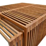 Τραπέζι Tinnie I σετ 2τεμ teak ξύλο σε φυσική απόχρωση - Image 4