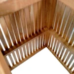 Βάση τραπεζιού μπαρ εσωτερικού χώρου Darius mindi ξύλο σε φυσική απόχρωση - Image 3