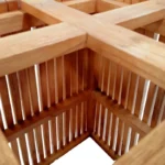 Βάση τραπεζιού εσωτερικού χώρου Darius mindi ξύλο σε φυσική απόχρωση - Image 3