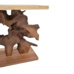 Κονσόλα Nasiol teak ξύλο σε φυσική απόχρωση 120x40x75εκ - Image 6