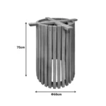 Βάση τραπεζιού εσωτερικού χώρου Galy I mindi ξύλο σε φυσική απόχρωση - Image 2