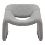 Πολυθρόνα Clous μπουκλέ ύφασμα σε ανοιχτή γκρι απόχρωση - Image 6