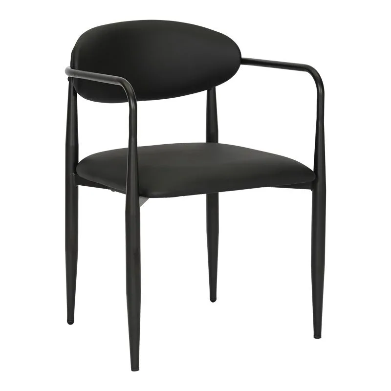 350-000025 Πολυθρόνα Kalone pu σε μαύρη απόχρωση 56x55x78εκ - Image 1