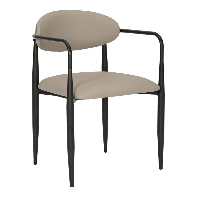 350-000026 Πολυθρόνα Kalone pu σε γκρι-μπεζ απόχρωση 56x55x78εκ - Image 1