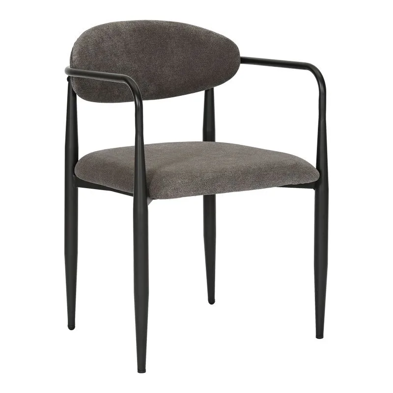 350-000027 Πολυθρόνα Kalone ύφασμα σε ανθρακί απόχρωση 56x55x78εκ - Image 1