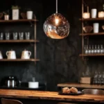 Φωτιστικό οροφής μονόφωτο Gloine E27 σε χάλκινη απόχρωση - Image 3