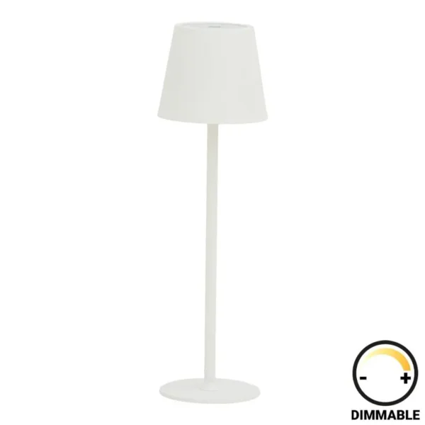 Επιτραπέζιο φωτιστικό αφής LED Brave Ι επαναφορτιζόμενο σε λευκή απόχρωση