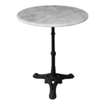 Τραπέζι μαρμάρινο Ancara μαντέμι σε λευκή-μαύρη απόχρωση