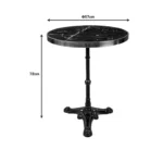 Τραπέζι μαρμάρινο Andeket μαντέμι σε μαύρη-χρυσή απόχρωση - Image 2