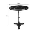 Τραπέζι μαρμάρινο Andeket μαντέμι σε μαύρη-χρυσή απόχρωση - Image 2