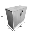 Ντουλάπι γραφείου Armadi σε sonoma-λευκή απόχρωση 80x40x80εκ - Image 6