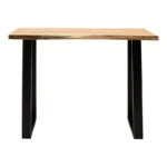 Τραπέζι μπαρ Miles μασίφ ξύλο ακακίας 3.7-4εκ σε φυσική απόχρωση με μαύρα μεταλλικά πόδια 120x53x97εκ - Image 3