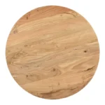 Τραπέζι σαλονιού Coffelty μασίφ ξύλο ακακίας - λευκό μέταλλο - Image 4