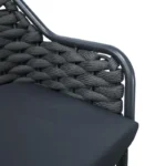 Σκαμπό μπαρ Zuki αλουμίνιο με γκρι σκελετό και μαξιλάρι - Image 9