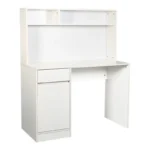 Γραφείο εργασίας Secreta με ράφι σε λευκή απόχρωση