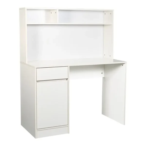 Γραφείο εργασίας Secreta με ράφι σε λευκή απόχρωση