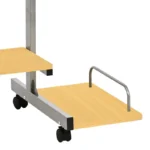 Γραφείο υπολογιστή Veronce σε φυσική απόχρωση με μεταλλικό σκελετό - Image 3