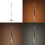 Φωτιστικό δαπέδου Pelepho led μέταλλο σε χρυσή απόχρωση - Image 2