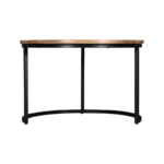 Τραπέζι σαλονιού Frina σετ 3τεμ μασίφ mango ξύλο σε φυσική απόχρωση με πόδι μαύρο μέταλλο - Image 5